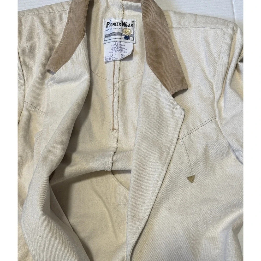 PIONEER WEAR - Mens VINTAGE Canvas Cotton &‎ Leather Accents Jacket - Size 42L